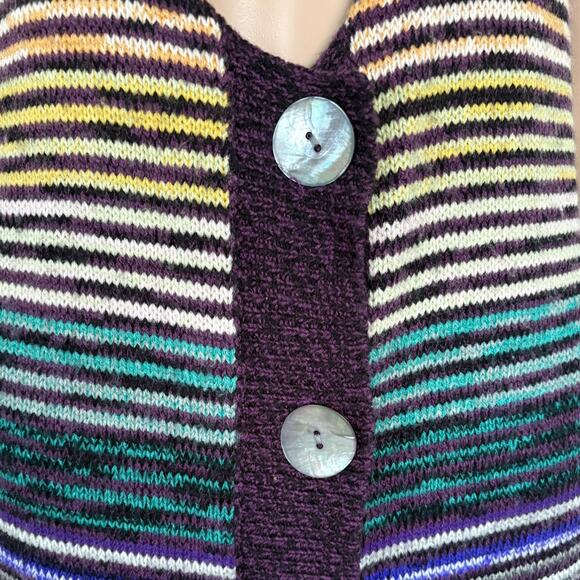 American Rag Cie Knit Sweater Dress XS Indie Boho Granola Earthy Stripe Tunic - Picture 5 of 8